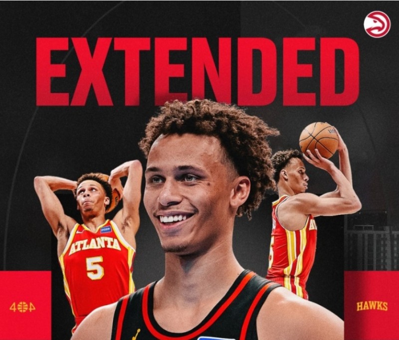 Dyson Daniels agrees to four-year, $100M extension with the Hawks image