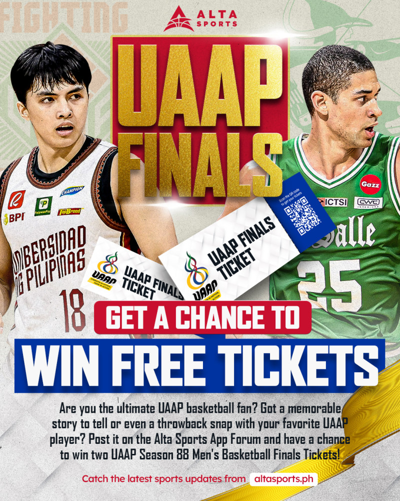 Alta Sports is giving away UAAP Season 88 Finals tickets! image