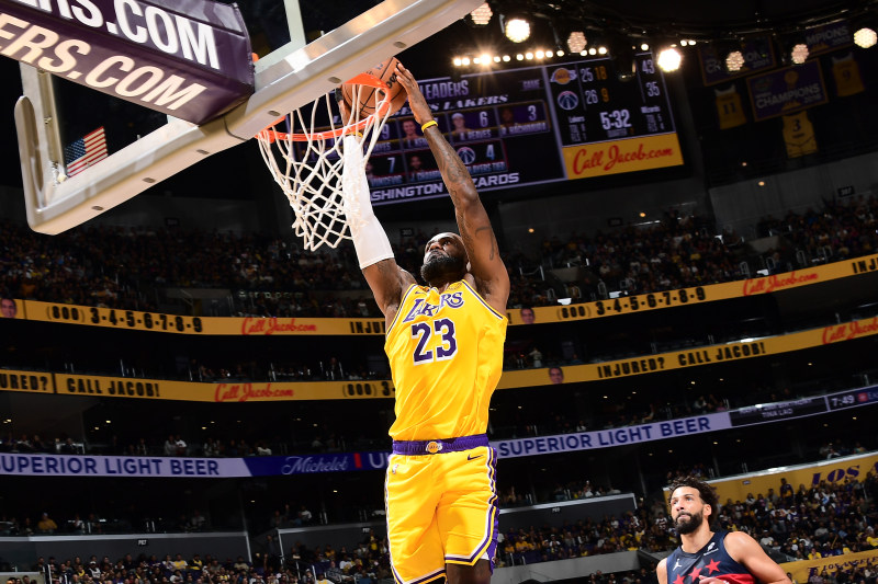 Lakers cruise past Wizards behind LeBron triple-double image
