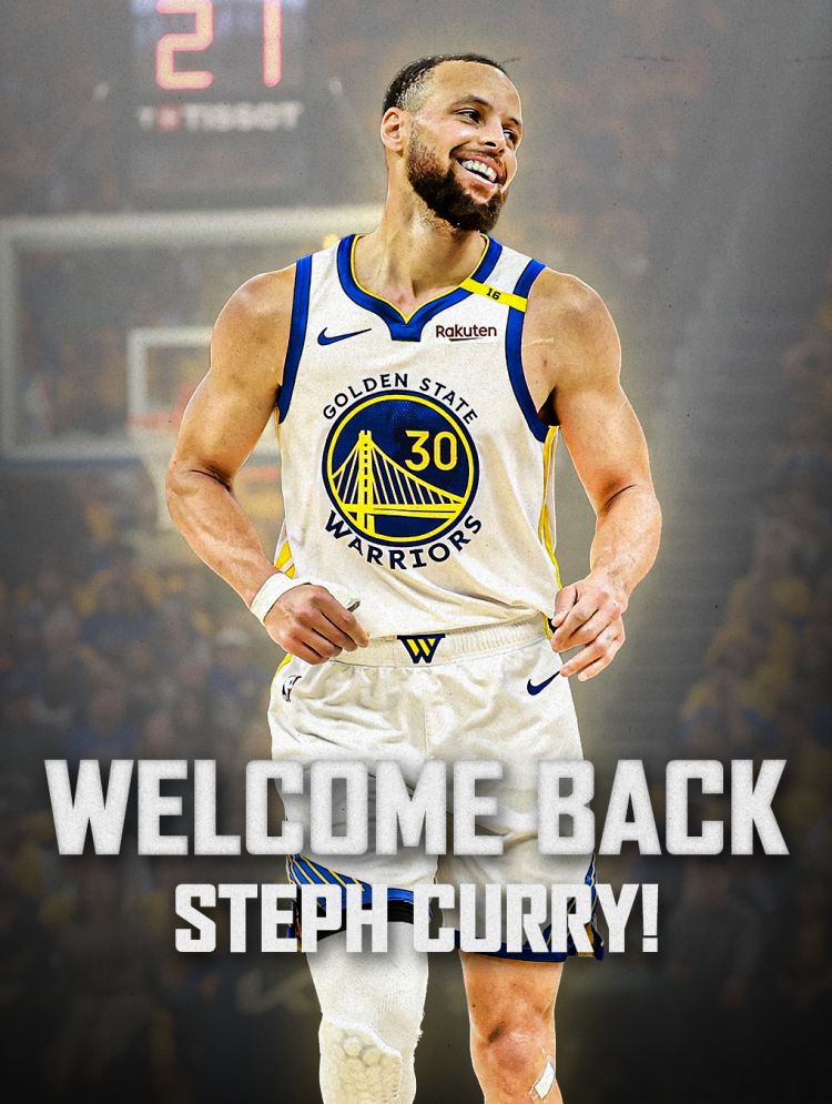 JUST IN: Steph Curry returns vs Rockets after lengthy injury absence image