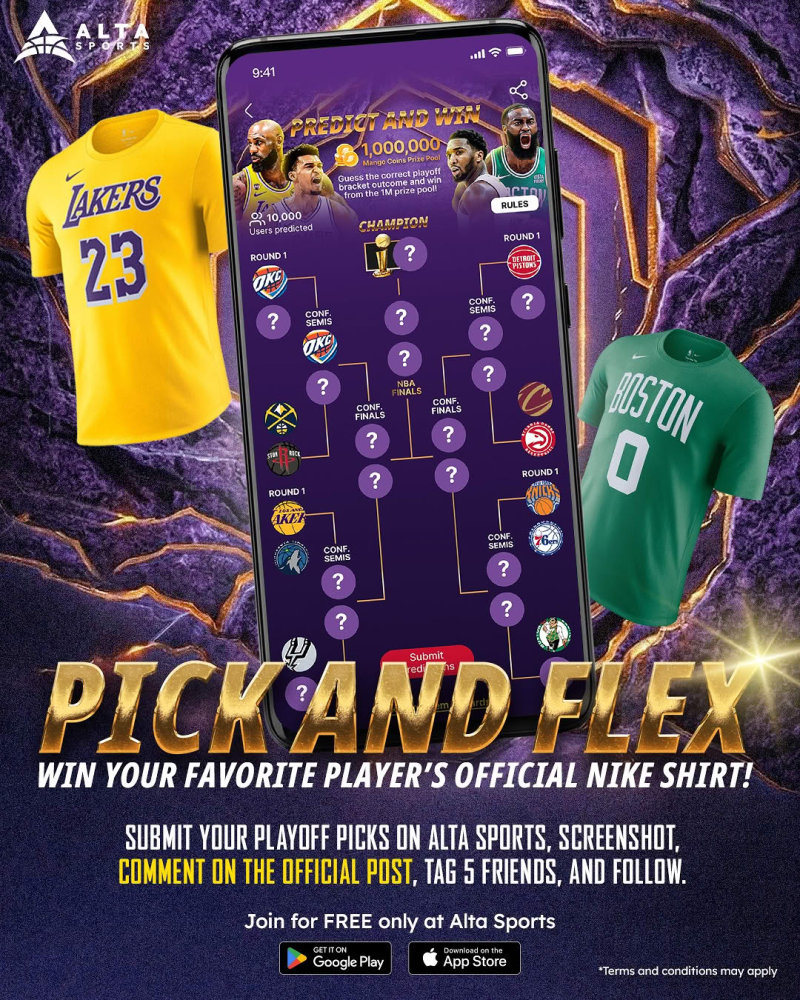 FLEX YOUR PICKS: Alta Sports NBA Playoff Prediction Fan Engagement Campaign image