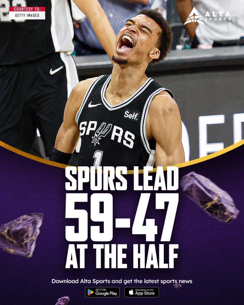 AT THE HALF: Spurs lead Wolves 59-47 in Game 5 as Wemby scores 21 image