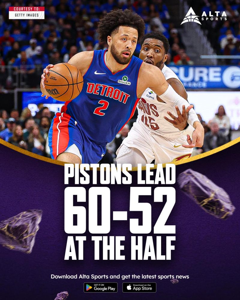 AT THE HALF: Pistons lead Cavaliers 60-52 in Game 5 image