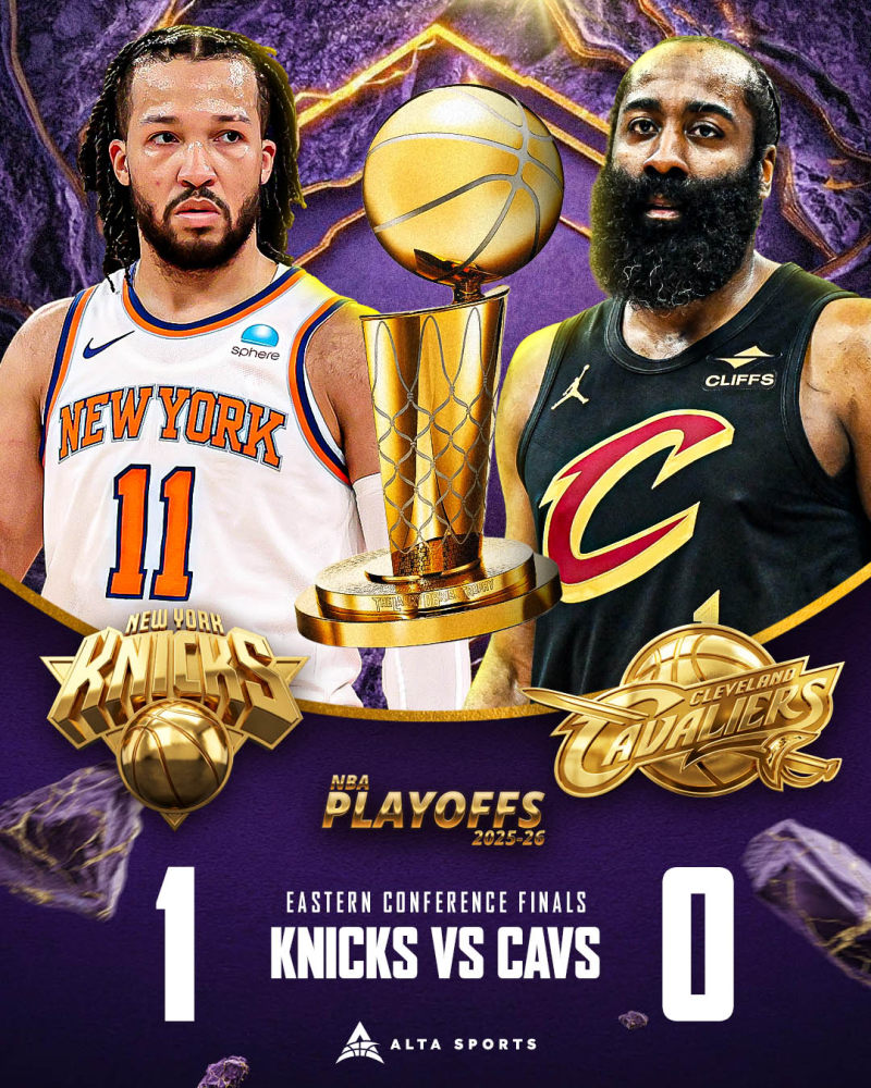 
Knicks storm back to stun Cavaliers in East Finals opener image