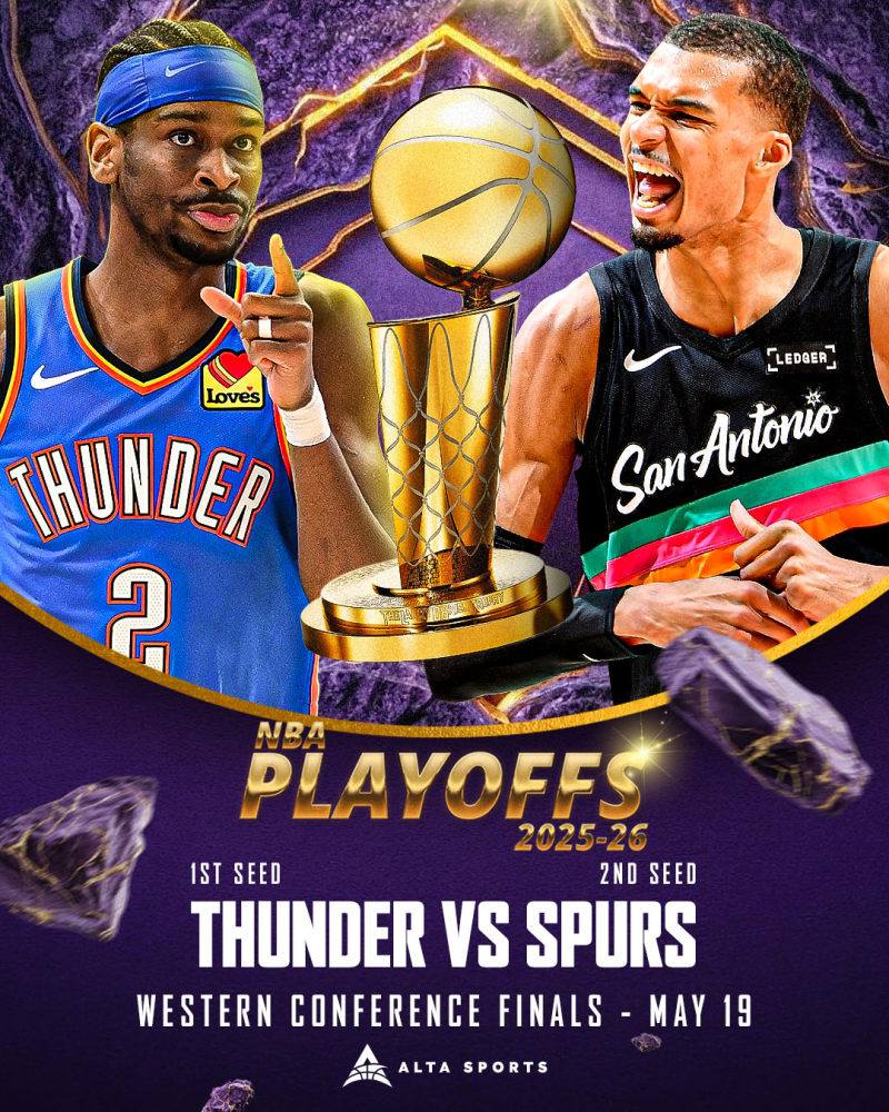 OKC Thunder vs. San Antonio Spurs Western Conference Finals Schedule image