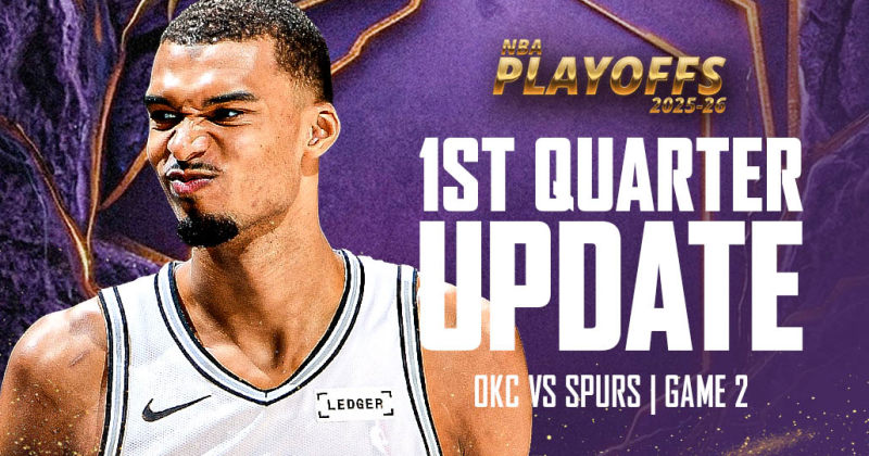 AFTER 1ST QTR: Spurs and Thunder all tied at 31-31 in Game 2 image