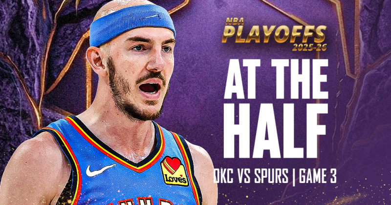 AT THE HALF: OKC Thunder lead Spurs 58-51 in Game 3 image