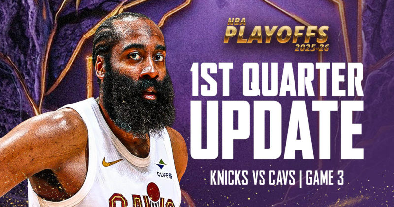 AFTER 1ST QTR: Knicks lead Cavs 37-27 in Game 3 image