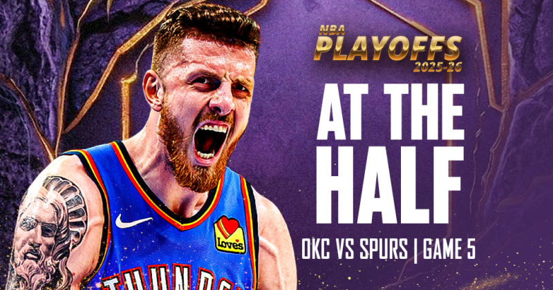 AT THE HALF: OKC Thunder lead Spurs 69-58 in Game 5 image