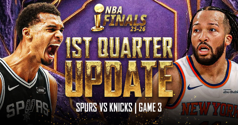 AFTER 1ST QTR: Spurs lead Knicks 33-22 in Game 3 of 2026 NBA Finals image
