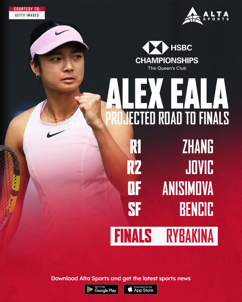 Alex Eala handed tough draw in 2026 HSBC Queen's Club Championships image