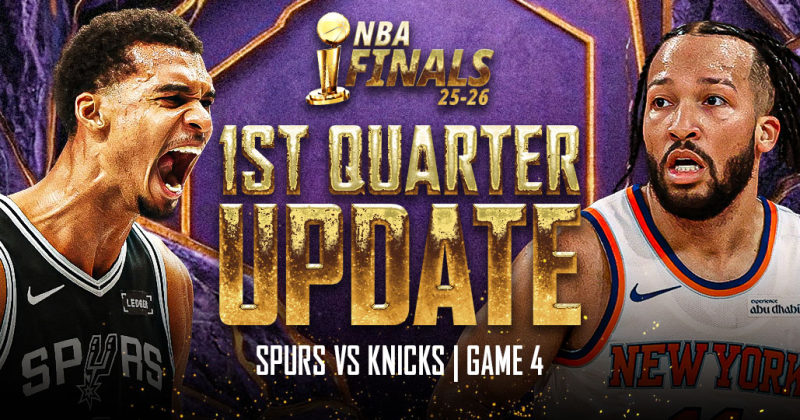 AFTER 1ST QTR: Spurs lead Knicks 41-22 in Game 4 of 2026 NBA Finals image