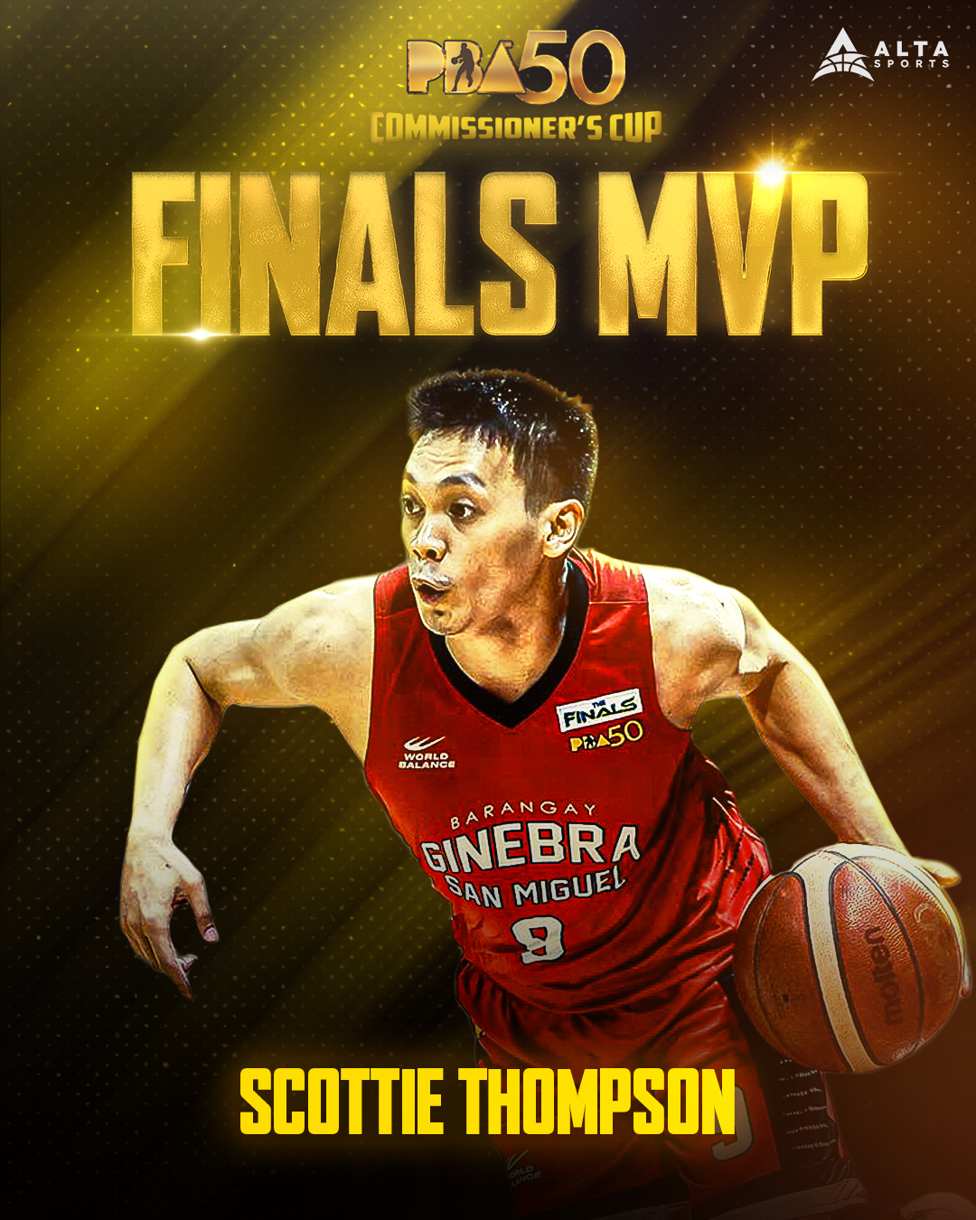 Scottie Thompson named PBA 50 Commissioner's Cup Finals MVP image