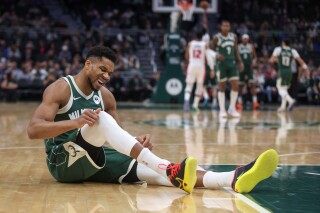 Bucks list Antetokounmpo as questionable for Saturday’s game as he nears return from calf strain image
