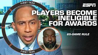 Would a 65-game rule devalue awards? Stephen A. & Perk debate | First Take image