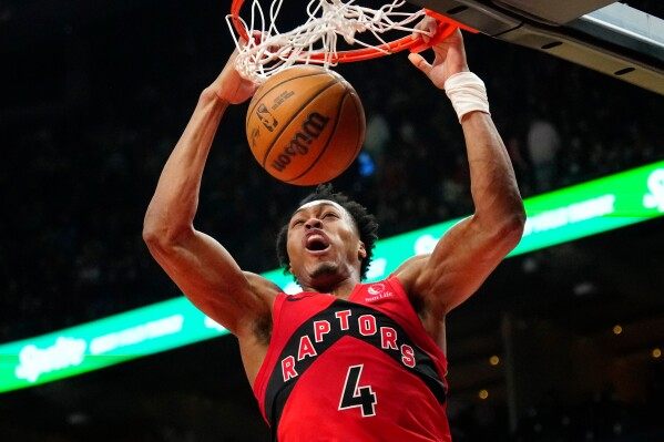 Barnes has third triple-double of season as Raptors rout Nets 136-101 to clinch playoff berth image