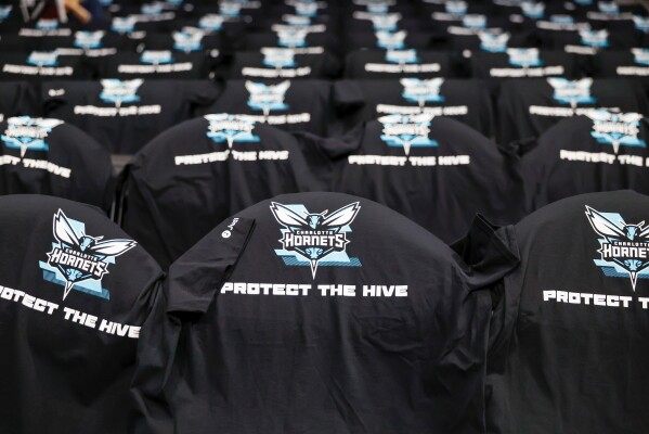 Hornets celebrate first postseason home game in 10 years by handing out ‘Protect the Hive’ T-shirts image
