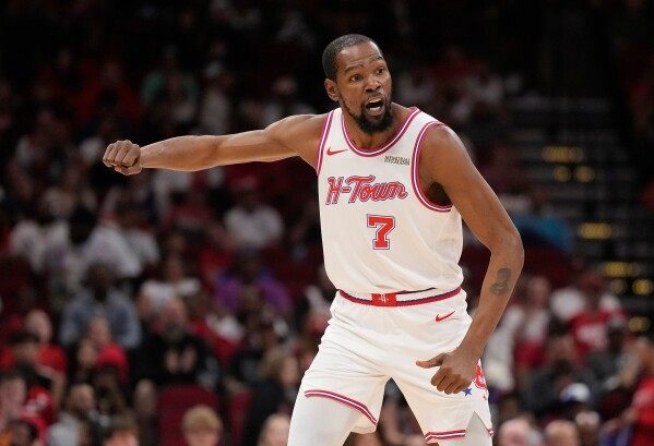 Kevin Durant misses the Houston Rockets’ playoff opener vs Lakers with knee injury image
