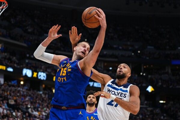 Rudy Gobert is making 3-time MVP Nikola Jokic work for everything he gets in Wolves-Nuggets series image